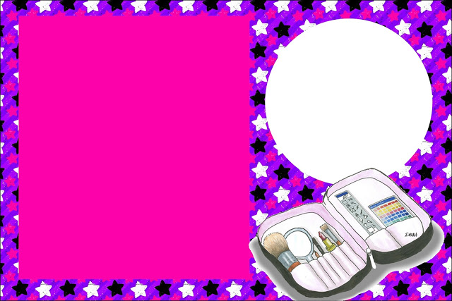 Maquiagem – Make Up – Kit Completo com molduras para convites, rótulos para guloseimas, lembrancinhas e imagens!