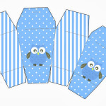 Caixa China in Box Corujinha Azul para Meninos: