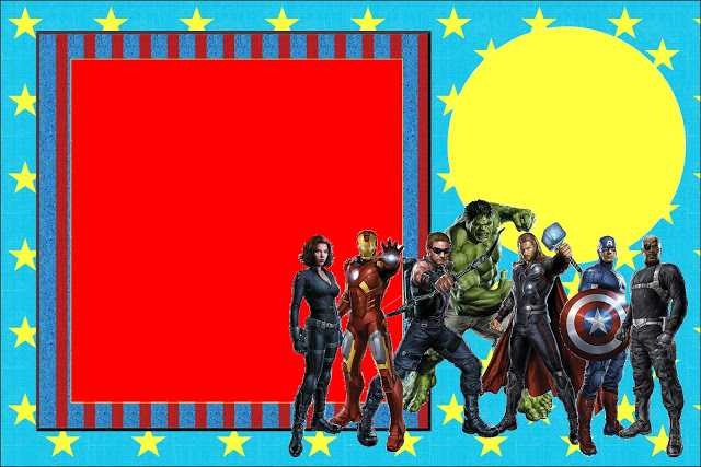 Os Vingadores – Kit Completo com molduras para convites, rótulos para guloseimas, lembrancinhas e imagens!