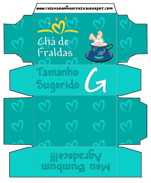 Convite Caixa Pampers para Chá de Fraldas!
