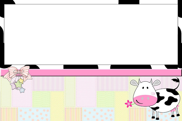 Vaquinha com Patchwork – Kit Completo com molduras para convites, rótulos para guloseimas, lembrancinhas e imagens!