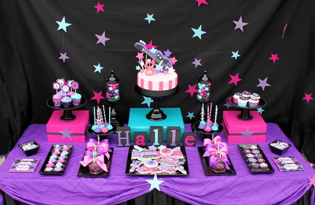 Ideias para uma Festa Rockstar Preto e Pink!