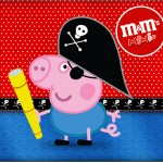Rótulo Mini M&M George Pig Pirata (Peppa Pig):