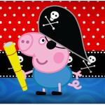 Rótulo Água George Pig Pirata (Peppa Pig):
