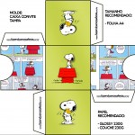 Convite Caixa Tampa Snoopy: