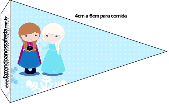 Bandeirinha Sanduiche Frozen Cute Fazendo A Nossa Festa