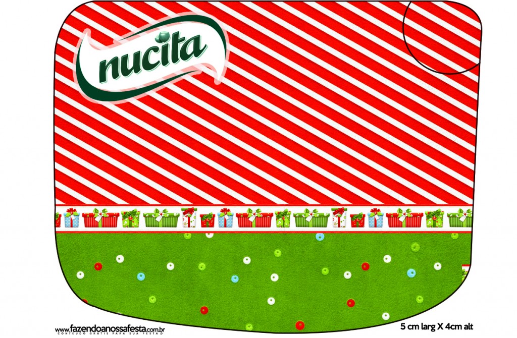 Creminho Nucita Fundo Natal Vermelho E Verde Fazendo A Nossa Festa