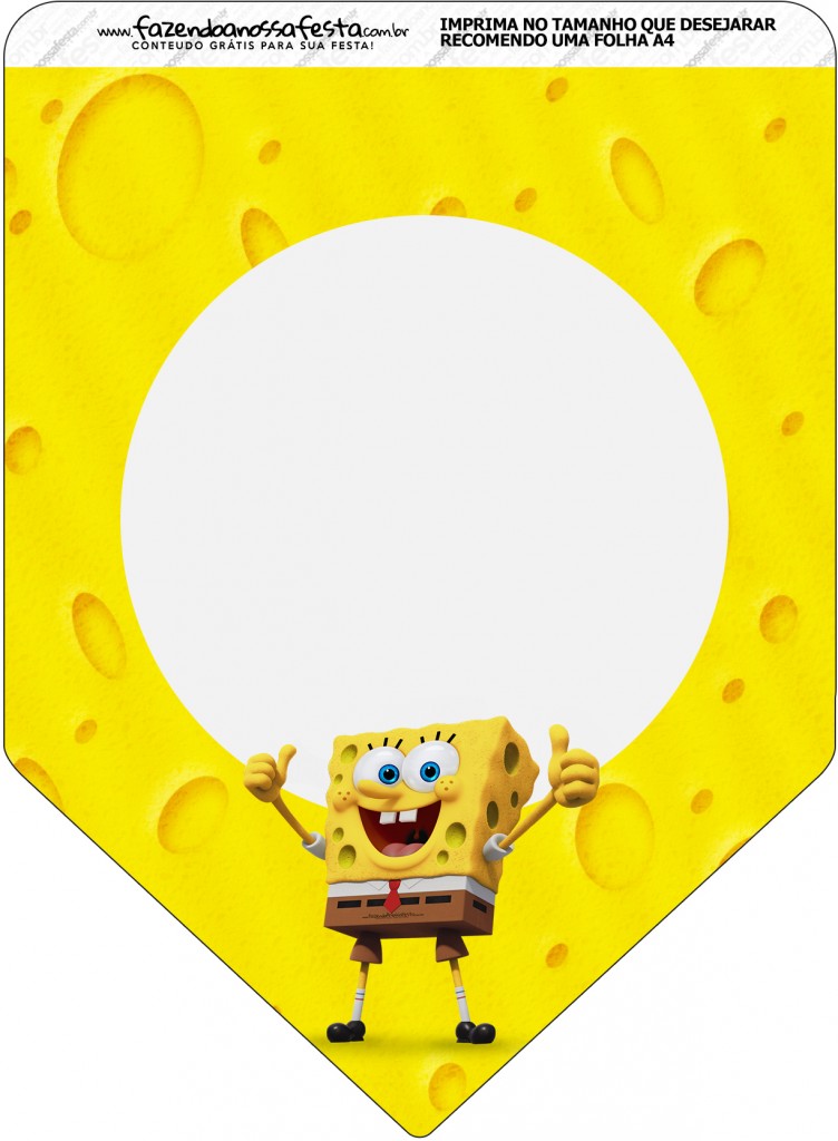 Bandeirinha Varalzinho Bob Esponja Um Her I Fora D Gua Fazendo A