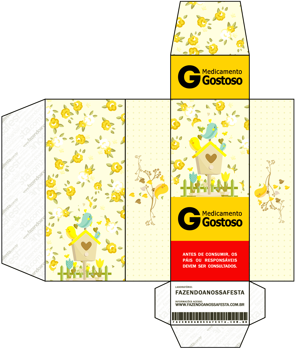 Caixa Remédio Jardim Encantado Amarelo Provençal Fazendo a Nossa Caixa Remédio Jardim Encantado Amarelo Provençal Fazendo a Nossa
