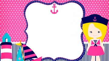 Kit Festa Menina Marinheira Loira – Grátis Convite Menina Marinheira Loira - Modelo