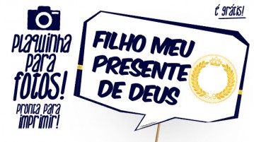 Plaquinhas Coroa de Príncipe Azul Marinho Plaquinhas Coroa de Principe Azul Marinho para Imprimir