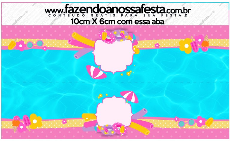 Saquinho De Balas Pool Party Menina Loira Fazendo A Nossa Festa