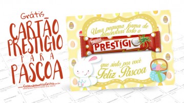 Cartão Prestígio para Páscoa – Grátis para Imprimir Cartão Prestígio para Páscoa - Modelo
