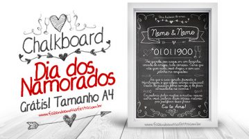 Chalkboard Dia dos Namorados – Grátis Dia dos Namorados Chalkboard