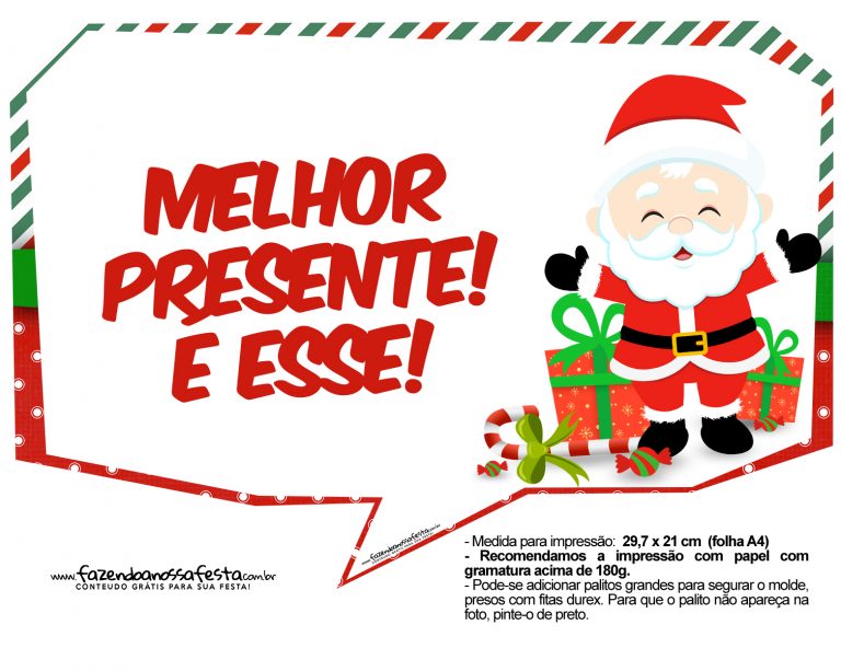 Plaquinhas Natal Papai Noel Fazendo A Nossa Festa