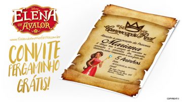 Convite Pergaminho Princesa Elena de Avalor Convite Pergaminho Princesa Elena de Avalor Modelo