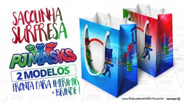 PJ Mask Sacolinha Surpresa Pj Mask Sacolinha Surpresa Impressa