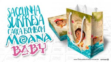 Moana Baby Sacolinha Surpresa para Festa Infantil Moana Baby Sacolinha Surpresa