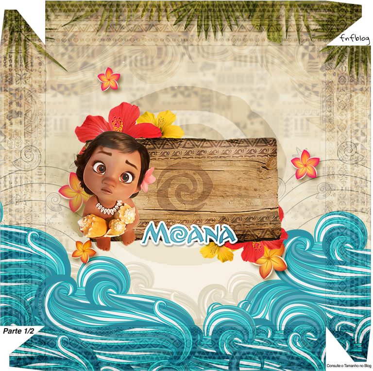 Moana Baby Kit Festa 100 Moldes Grátis para Imprimir