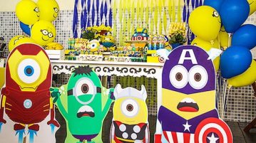 Festa Minions Super Heróis do João Pedro