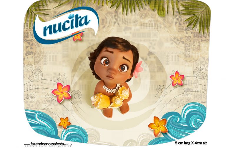 Rotulo Creminho Nucita Moana Baby Fazendo A Nossa Festa