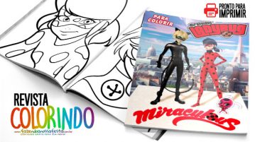 Livrinho para Colorir Miraculous Ladybug Grátis Revista para Colorir Miraculous