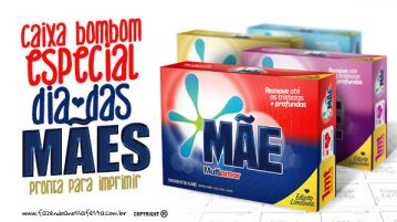 Caixa Omo Mãe Especial Dia das Mães Caixa Omo Mãe Modelo