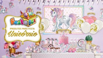 Festa Unicórnio com Produtos FestaBox Festa Unicórnio com Produtos FestaBox