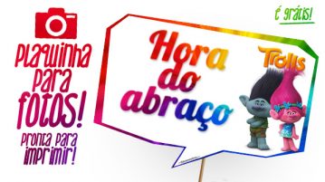 Plaquinhas Trolls Grátis para Imprimir Plaquinhas Trolls