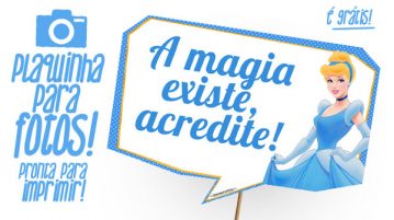 Plaquinhas Cinderela Grátis para Imprimir Plaquinhas Cinderela Modelo para Imprimir