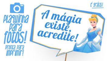 Plaquinhas Cinderela Grátis para Imprimir Plaquinhas Cinderela Grátis para Imprimir