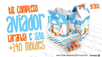 Menino Aviador Kit Festa Grátis para Imprimir em Casa Menino Aviador Kit Festa Gratis