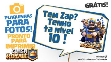 Plaquinhas Clash Royale Grátis para Imprimir em Casa Plaquinhas Clash Royale