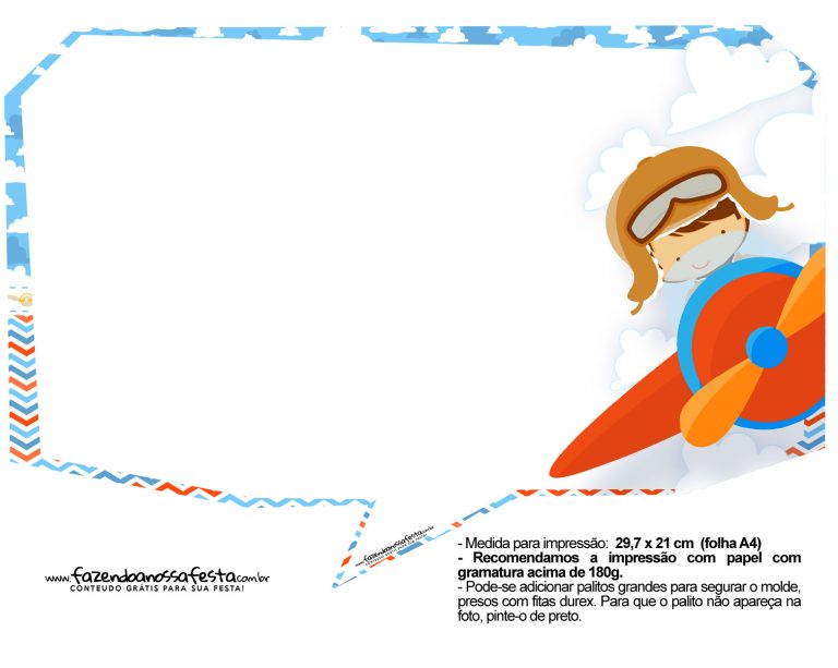 Plaquinhas Para Festa Menino Aviador Fazendo A Nossa Festa
