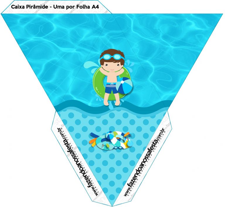 Caixa Piramide Pool Party Menino Fazendo A Nossa Festa