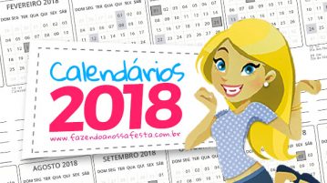 Calendário 2018 com Fundo Transparente Grátis para Imprimir Calendário 2018 Gratis