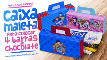 Caixa Maleta para Páscoa Personagens Grátis para Imprimir Caixa Maleta para Pascoa Personagens Gratis Imprima em Casa