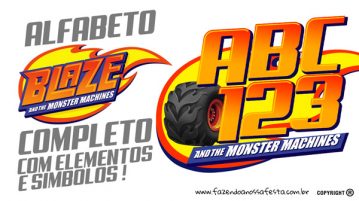 Alfabeto Blaze and The Monster Machines Grátis para Imprimir Alfabeto Blaze and Monster Machines