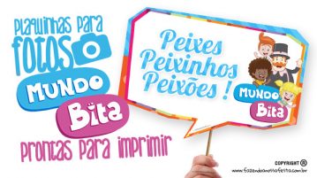 Plaquinhas Mundo Bita para Imprimir em Casa Grátis Plaquinhas Mundo Bita