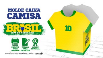 Caixa Camisa Copa do Mundo Grátis para Imprimir em Casa Caixa Camisa Copa do Mundo