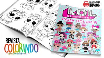 Livrinho para Colorir Lol Surprise Grátis para Imprimir em Casa Livrinho para Colorir Lol Surprise Gratis