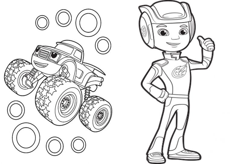 4 Revistinha Para Colorir Blaze And The Monster Machines 2 Fazendo A