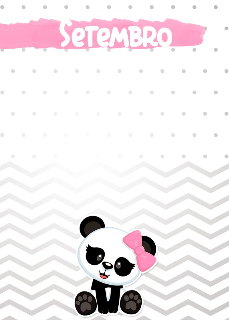 Planner Panda Rosa 2019 Capa Setembro Fazendo A Nossa Festa