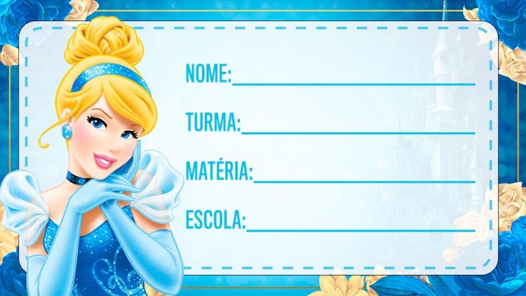 Etiqueta Escolar Cinderella Para Imprimir Fazendo A Nossa Festa