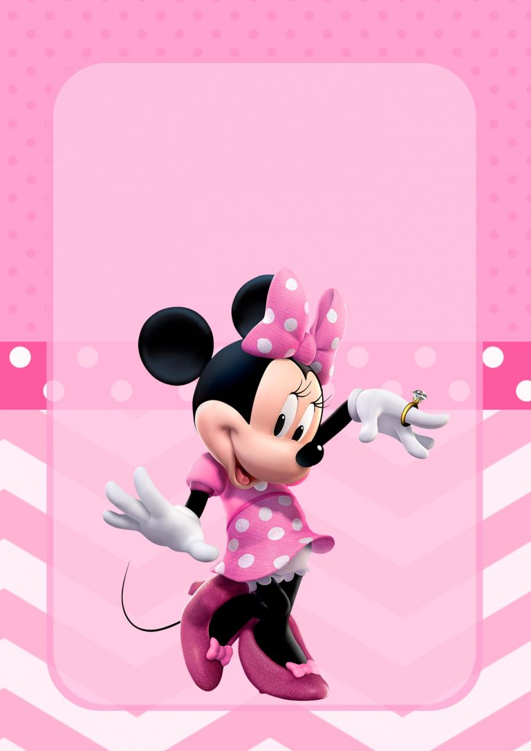 Adesivo Para Capa De Caderno Minnie Rosa Fazendo A Nossa Festa