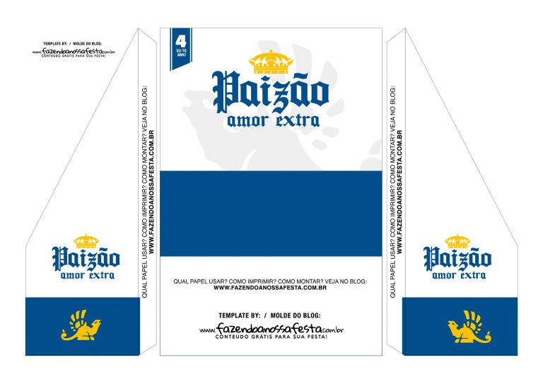 Caixa Cerveja Long Neck Dia Dos Pais Azul Fazendo A Nossa Festa