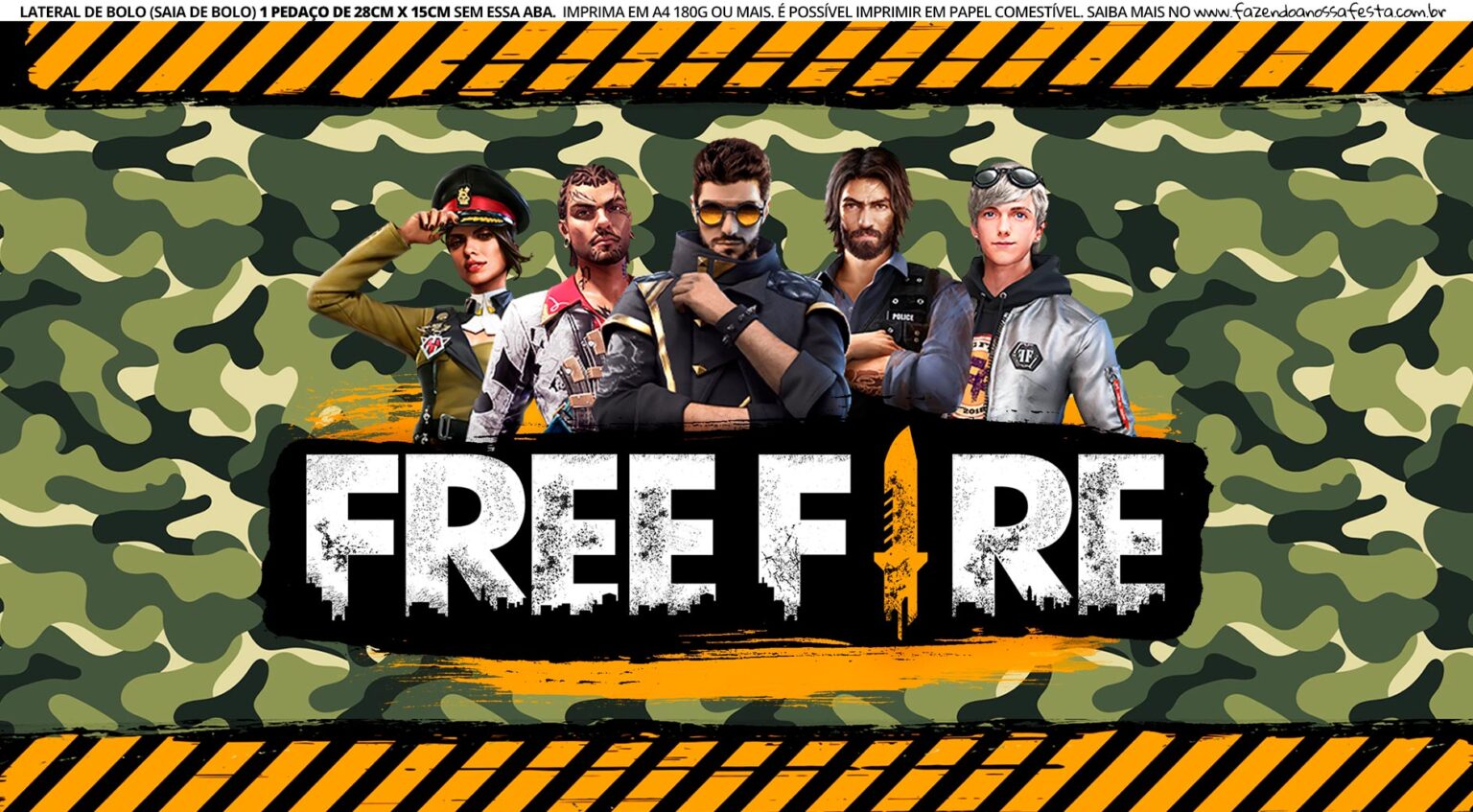 Saia De Bolo Free Fire 3 Fazendo A Nossa Festa