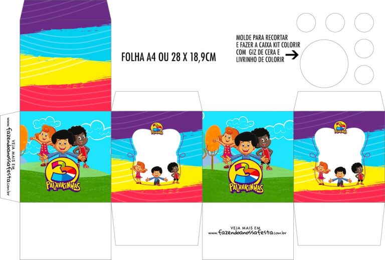 Caixa Kit Colorir Palavrinhas Fazendo A Nossa Festa