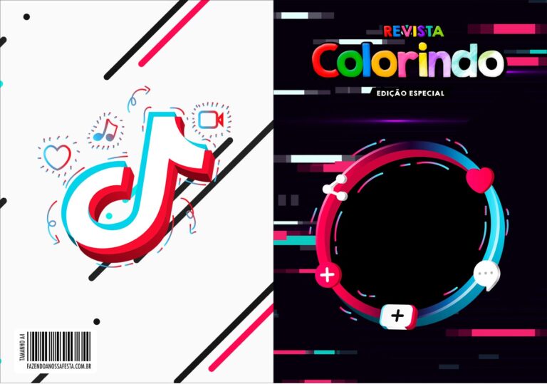 Capa Livrinho Para Colorir Tik Tok Fazendo A Nossa Festa