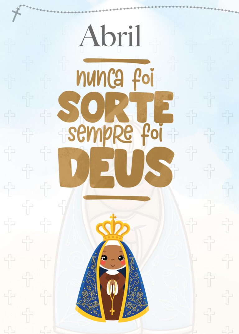 Planner Nossa Senhora Aparecida Para Imprimir Abril Capa Fazendo